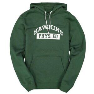 Nike x Stranger Things Unisex Green Hawkins Phys Ed Tracksuit Hoodie Size Medium